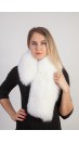 White fox fur scarf-collar